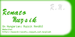 renato muzsik business card