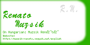 renato muzsik business card